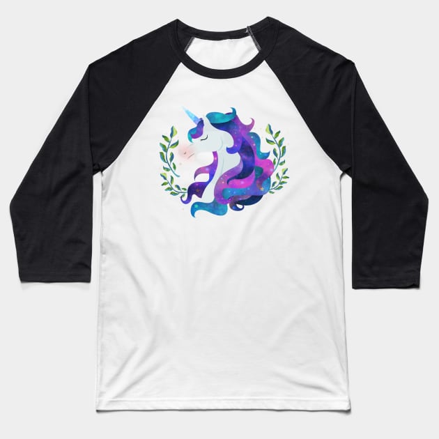 Unicorn Baseball T-Shirt by Mako Design 